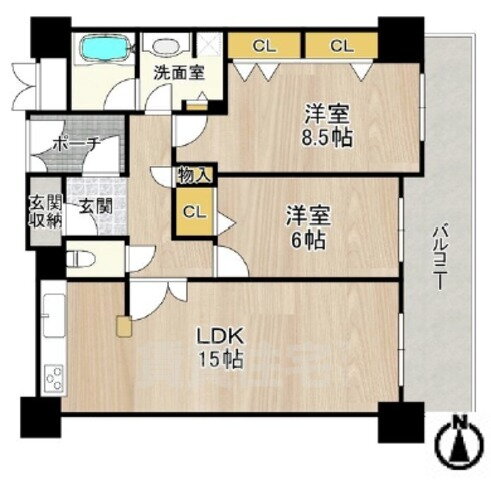 大阪府大阪市中央区高津２ 日本橋駅 2LDK マンション 賃貸物件詳細