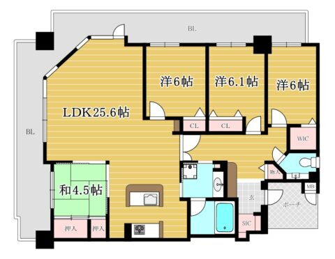 福岡県福岡市西区姪浜駅南１ 姪浜駅 4LDK マンション 賃貸物件詳細