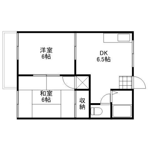 岡山県岡山市北区田中 北長瀬駅 2DK アパート 賃貸物件詳細
