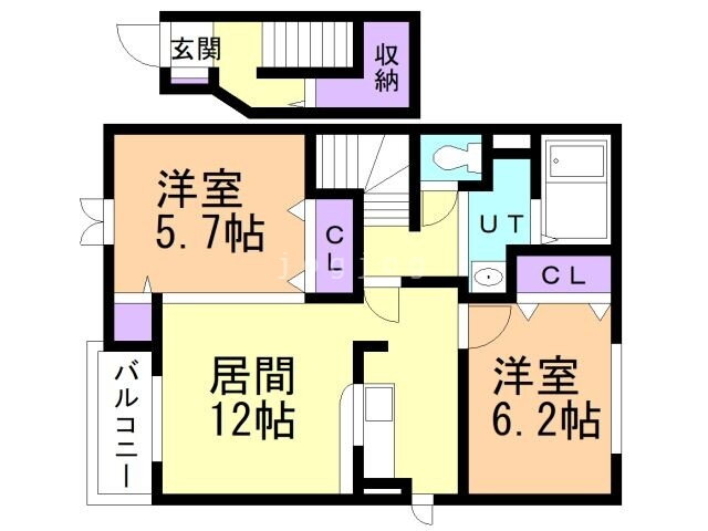 北海道岩見沢市南町九条５ 2LDK アパート 賃貸物件詳細