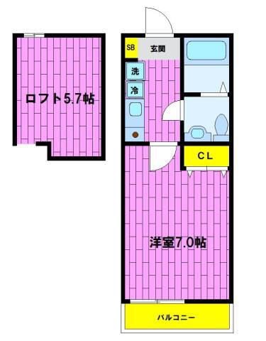 コモハイツ宮崎台 3階 1K 賃貸物件詳細