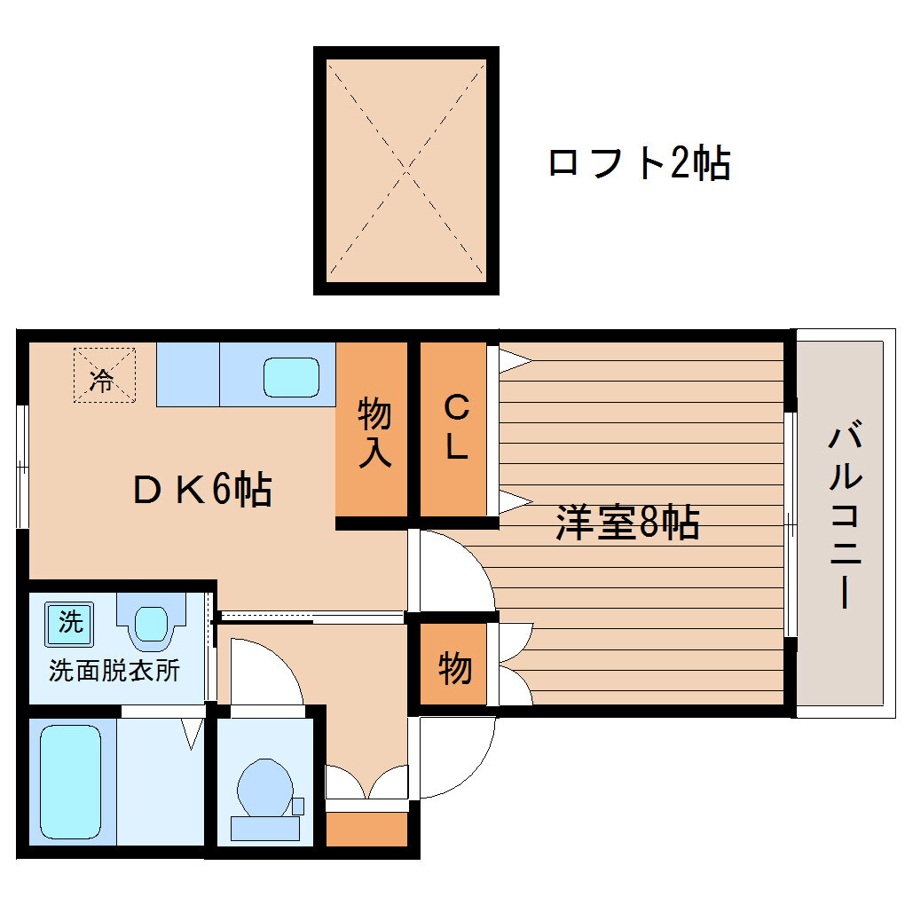 宮城県仙台市宮城野区萩野町２ 卸町駅 1DK アパート 賃貸物件詳細