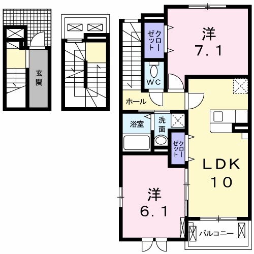 兵庫県明石市大久保町江井島 江井ヶ島駅 2LDK アパート 賃貸物件詳細