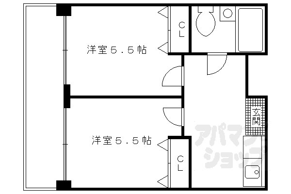 京都府京都市伏見区下鳥羽北ノ口町 丹波橋駅 2K マンション 賃貸物件詳細