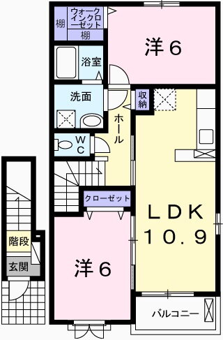 兵庫県姫路市広畑区西蒲田 英賀保駅 2LDK アパート 賃貸物件詳細