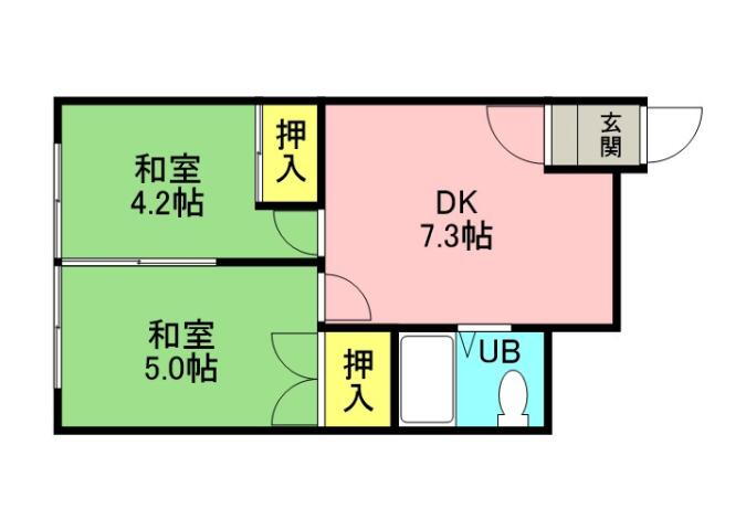 仲山マンションＡ 2階 2DK 賃貸物件詳細