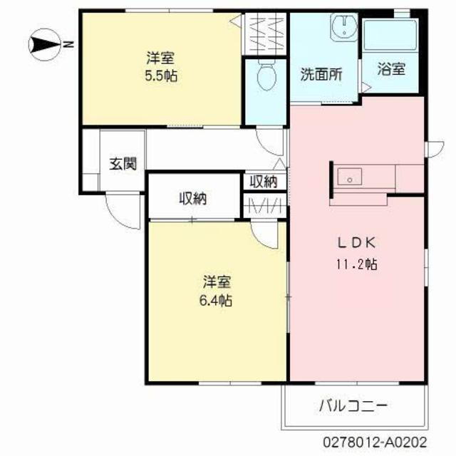 モンターナ上新入 2階 2LDK 賃貸物件詳細