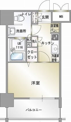 エンクレスト香椎 6階 1K 賃貸物件詳細