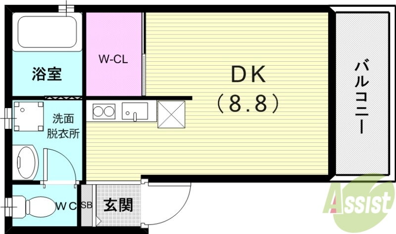 兵庫県神戸市兵庫区湊川町２ 湊川公園駅 ワンルーム アパート 賃貸物件詳細