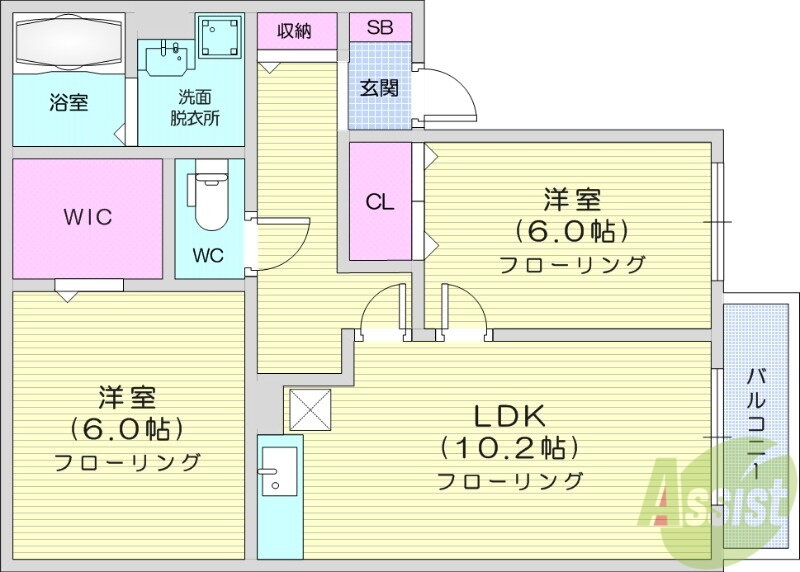 宮城県仙台市青葉区折立３ 葛岡駅 2LDK アパート 賃貸物件詳細