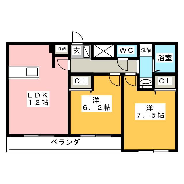 ウィステリア浅間 3階 2LDK 賃貸物件詳細