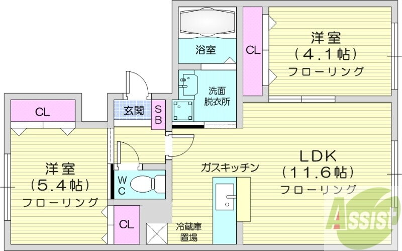 北海道札幌市東区北三十五条東１８ 新道東駅 2LDK マンション 賃貸物件詳細