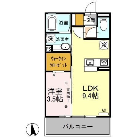 栃木県佐野市鐙塚町 佐野駅 1LDK アパート 賃貸物件詳細