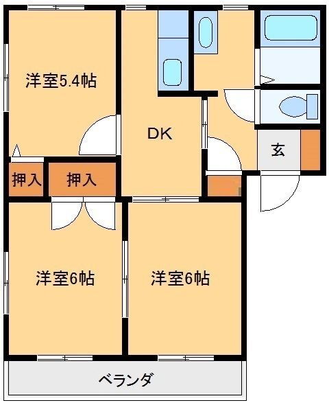 群馬県伊勢崎市連取町 伊勢崎駅 3DK アパート 賃貸物件詳細