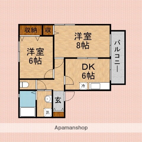 グランシャリオ 2階 2DK 賃貸物件詳細