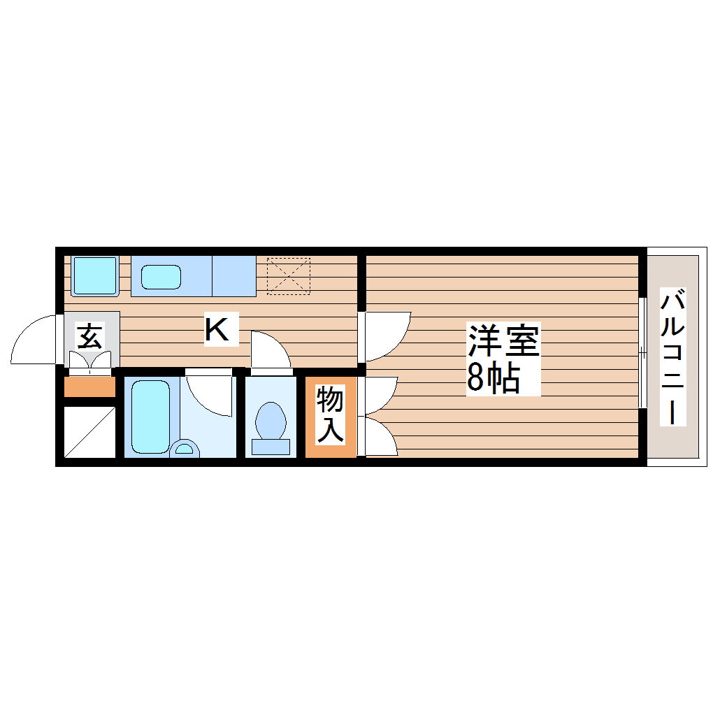 宮城県仙台市宮城野区宮千代１ 薬師堂駅 1K マンション 賃貸物件詳細