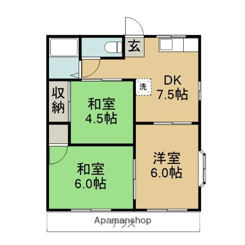 神奈川県横須賀市池上６ 汐入駅 3DK アパート 賃貸物件詳細