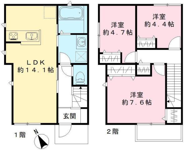 カーサビアンカ須和田 2階 3LDK 賃貸物件詳細