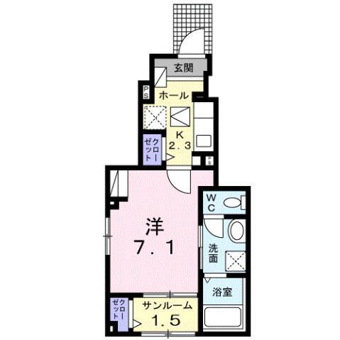 フィガロ 1階 1K 賃貸物件詳細