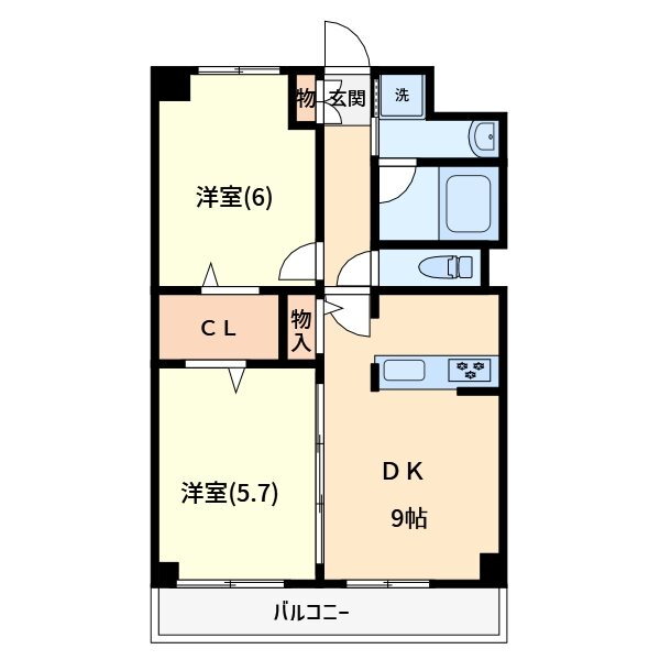 埼玉県さいたま市中央区上峰４ 与野本町駅 2DK マンション 賃貸物件詳細