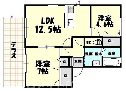 福岡県糟屋郡宇美町大字井野 宇美駅 2LDK アパート 賃貸物件詳細