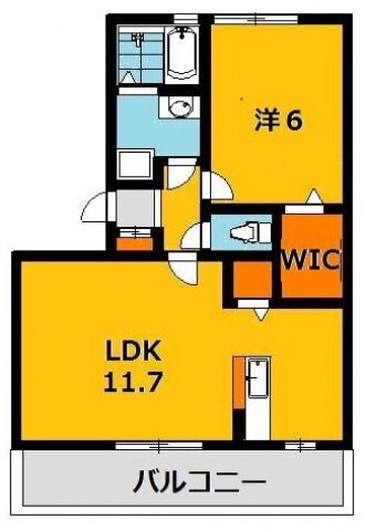 グランビューコートＡ 2階 1LDK 賃貸物件詳細