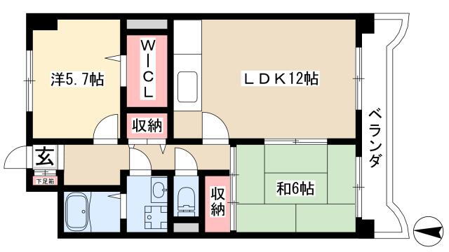 第３寺尾ビル 4階 2LDK 賃貸物件詳細