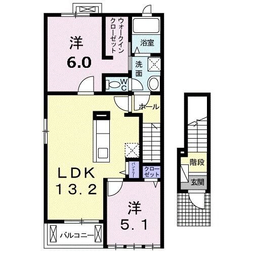 愛知県春日井市中野町２ 味美駅 2LDK アパート 賃貸物件詳細