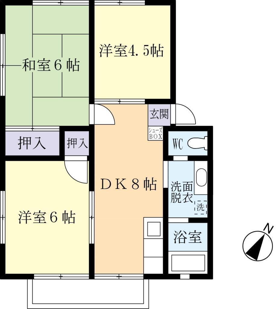 茨城県牛久市田宮２ 牛久駅 3DK アパート 賃貸物件詳細