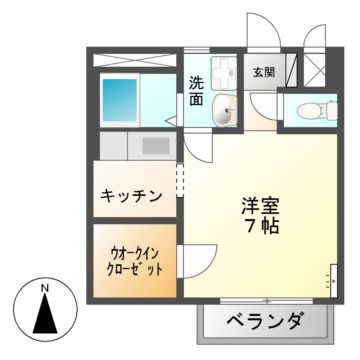 コンフォート太田 2階 1K 賃貸物件詳細