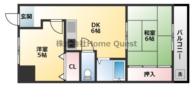 高安矢野ハイツＡ棟 3階 2DK 賃貸物件詳細