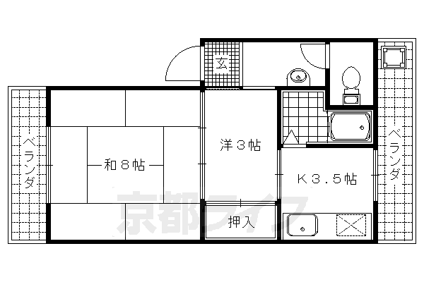 京都府京都市右京区西院西田町 西京極駅 2K マンション 賃貸物件詳細