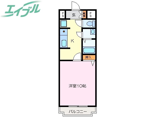 ハイタウン久保 2階 1K 賃貸物件詳細