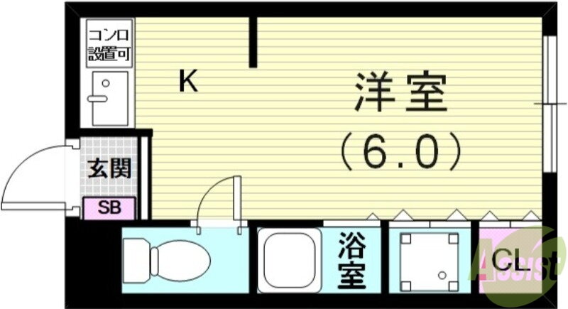 兵庫県神戸市兵庫区下沢通６ 兵庫駅 1K マンション 賃貸物件詳細