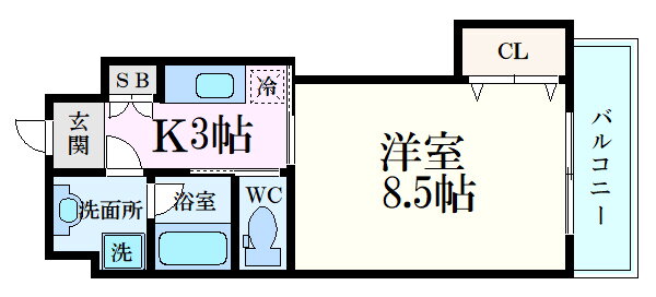 Ｌｕｔｅｌｌａ皆実町 8階 1K 賃貸物件詳細