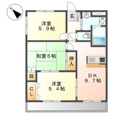 東京都府中市四谷４ 中河原駅 3DK マンション 賃貸物件詳細