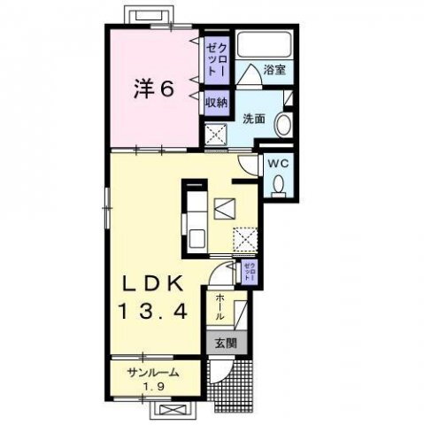 富山県富山市藤木 越中荏原駅 1LDK アパート 賃貸物件詳細