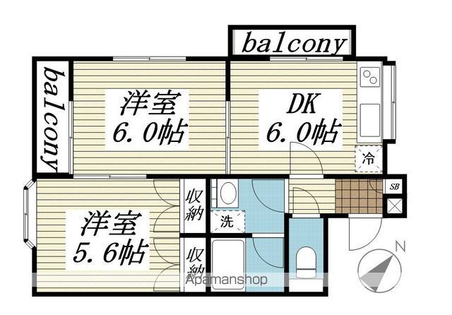 千葉県八千代市八千代台北９ 八千代台駅 2DK アパート 賃貸物件詳細