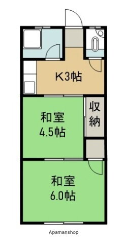 岡山県倉敷市徳芳 中庄駅 2K アパート 賃貸物件詳細