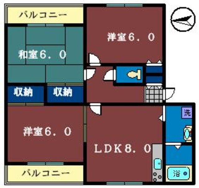 グリーンヒル夏見１ 3階 3LDK 賃貸物件詳細