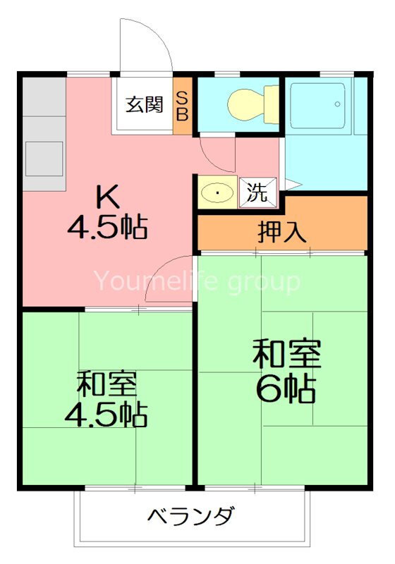 神奈川県小田原市城山１ 緑町駅 2K アパート 賃貸物件詳細