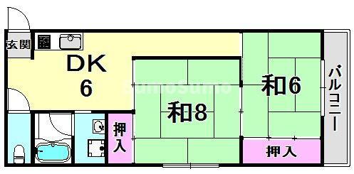 兵庫県西宮市大島町 門戸厄神駅 2DK マンション 賃貸物件詳細