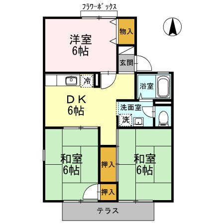ビラ国分寺Ａ棟 1階 2LDK 賃貸物件詳細