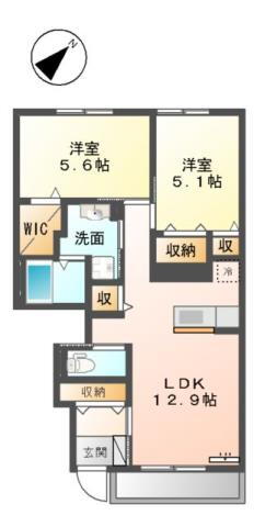 福岡県久留米市梅満町 久留米駅 2LDK アパート 賃貸物件詳細
