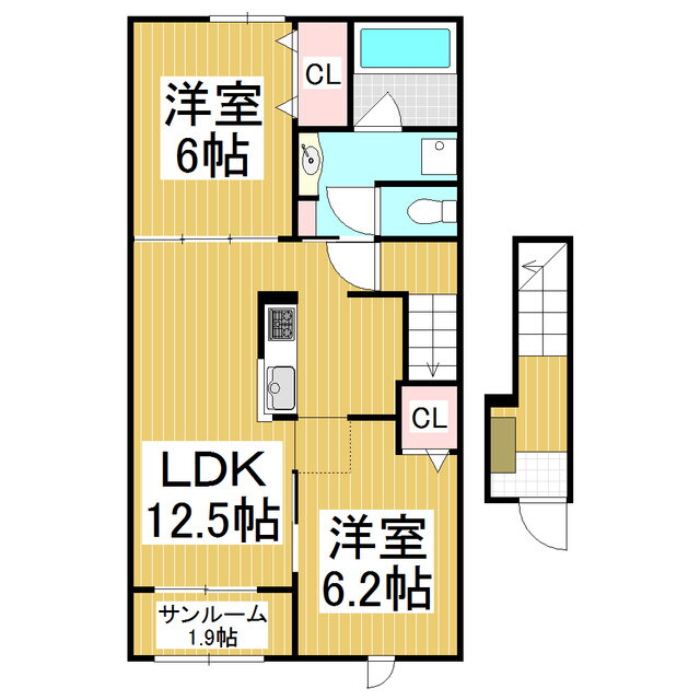 長野県岡谷市長地権現町２ 下諏訪駅 2LDK アパート 賃貸物件詳細