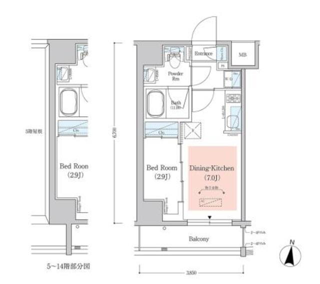 東京都新宿区北新宿１ 大久保駅 1DK マンション 賃貸物件詳細