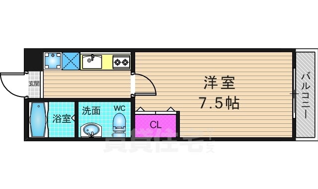 フラッティ今出川天神 1階 1K 賃貸物件詳細