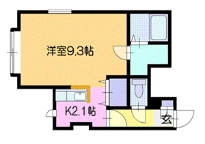 北海道恵庭市黄金北１ 恵庭駅 1K アパート 賃貸物件詳細