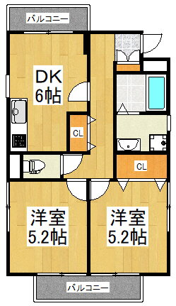 フラット百合ヶ丘 2階 2DK 賃貸物件詳細