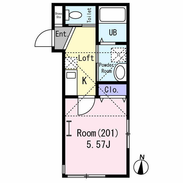 Ｃａｓａ　Ｍｏｍａ 2階 1K 賃貸物件詳細